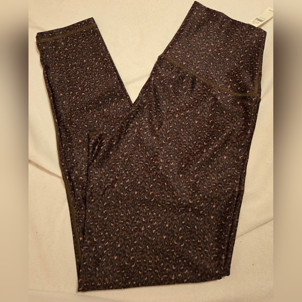 Aerie Womens XL Long Brown Leopard Print Leggings NWT
